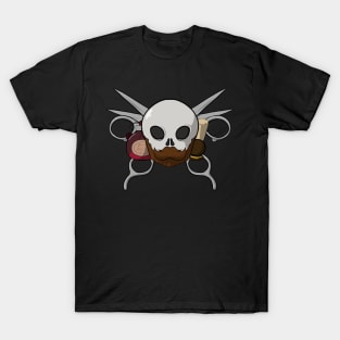 Barbers crew Jolly Roger pirate flag (no caption) T-Shirt